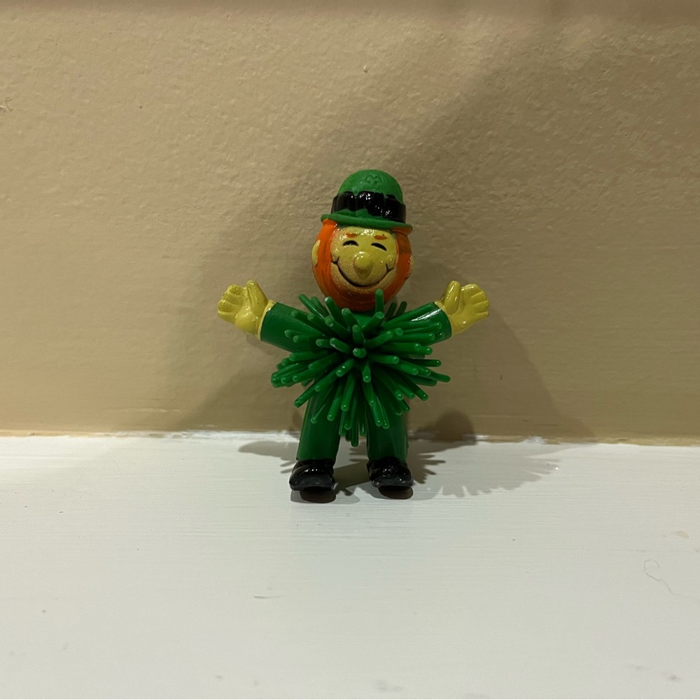 Green and Orange Koosh Ball Leprechaun Toy